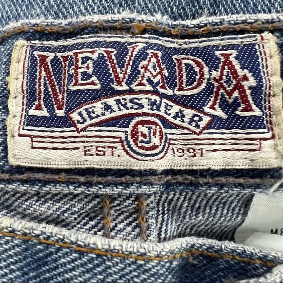 Vintage Nevada Light Wash 100% Cotton Cropped Jeans 38 - Picture 8 of 11